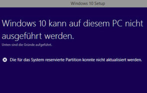 Update-Fehler bei Windows 10 