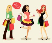 Frauen beim shoppen