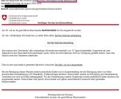 Mails mit Verlinkung auf gefälschte fedpol-Webseite