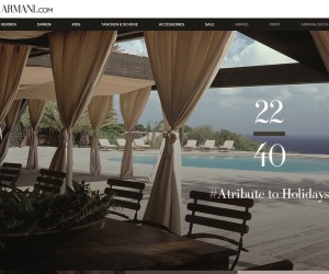 Wesite von Armani