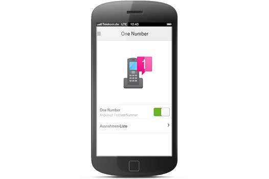 Die One Number-App der Telekom 