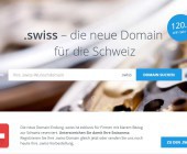 Start zur Registrierung von .swiss-Domainnamen