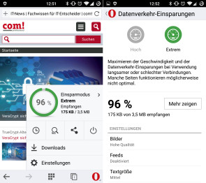 Opera Mini Kompression
