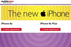 Registrierung für iPhone 6s und iPhone 6s Plus  