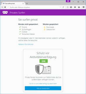 Privates Surfen Firefox