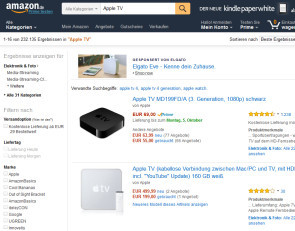 Apple TV auf Amazon