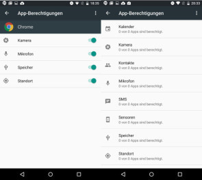 Rechteverwaltung Android Marshmallow