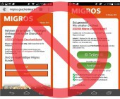 Im Namen der Migros werden Gutscheine versprochen