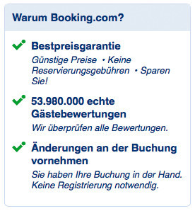 Booking.com Argumente