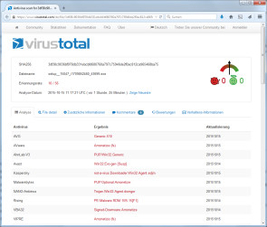 SevenZip bei Virustotal