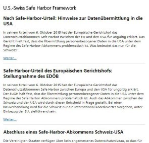 Hinweise zur Datenübermittlung in die USA 