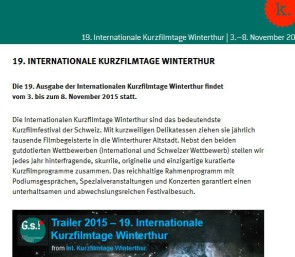 Canon Schweiz neuer Partner der Int. Kurzfilmtage Winterthur 