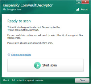 Coinvault Decryptor von Kaspersky Lab