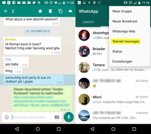 WhatsApp-Nachrichten markieren