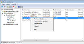 Druckverwaltung von Windows