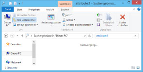 Suche mit Attributen im Windows-Explorer