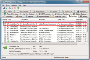 Autoruns aus der Sysinternals-Suite
