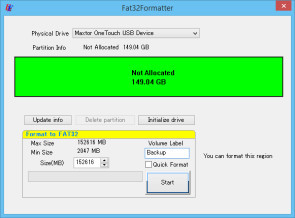 FAT32 für große Platten