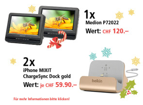 Am 6. Dezember iPhone Dock und portabler DVD-Player gewinnen 
