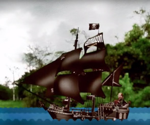 Piratenschiff auf dem Amazonas 