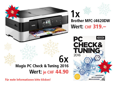 Am 22. Dezember Brother MFC-J4620DW und fünf Tuning-Pakete gewinnen Am 22. Dezember Brother MFC-J4620DW und fünf Tuning-Pakete gewinnen