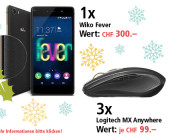 Am 23. Dezember Wiko Fever und drei Logitech Mäuse gewinnen