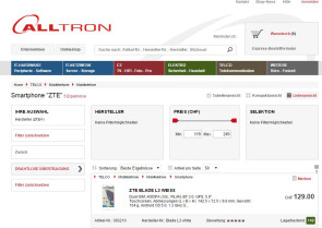 Alltron Distributor für ZTE Mobile Devices in der Schweiz 