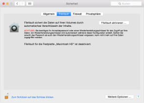 Datenträger verschlüsseln mit FileVault