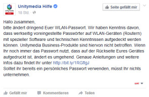 Unitymedia Warnung