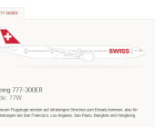 SWISS Boeing 777 mit Internet und Telefonie an Bord
