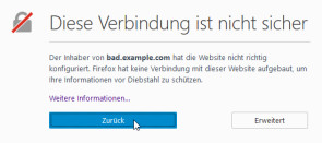 Warnung Firefox