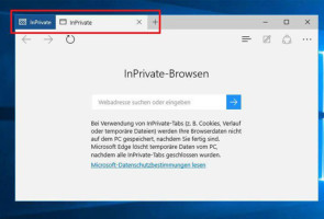 Microsoft Edge InPrivate-Modus