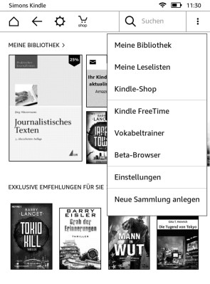 Kindle-Update: Der neue Homescreen verschafft mehr Übersicht.