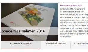 61 Millionen Franken für zusätzliche KTI-Sondermassnahmen 