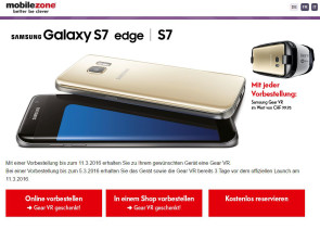 Samsung Galaxy S7 mit einer gratis Gear VR vorbestellen 