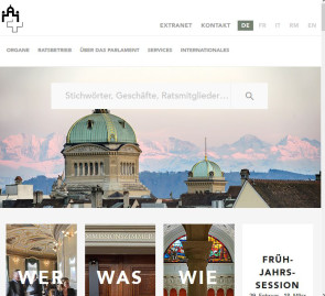 Neue Website des Schweizer Parlaments online 