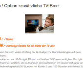 M-Budget TV neu mit zusätzlicher TV-Box