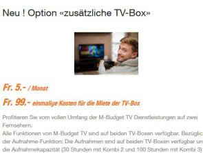 M-Budget TV neu mit zusätzlicher TV-Box 