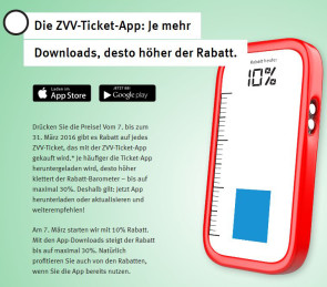 ZVV-Tickets per App bis zu 30 Prozent günstiger 