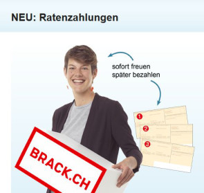 Ratenzahlung bei BRACK.CH lanciert 