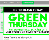 Green Thursday bei microspot.ch bringt 24 Schnäppchen