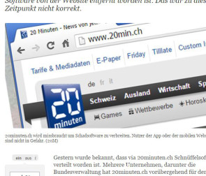 20 Minuten Malware erst am Freitagmorgen gelöscht 