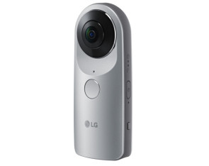 Die LG 360 Cam ist mit zwei 13-MP-Weitwinkelkameras, einem 1.200 mAh Akku sowie 4 GB internem Speicher ausgestattet und nimmt 360-Grad-Videos auf.