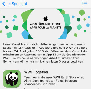 Apple und WWF mit Kampagne Apps für unsere Erde 
