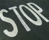 Stop auf Straße