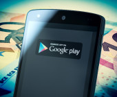 Smartphone mit Google Play App