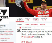 Sebastian Vettel rastet im Boardfunk nach doppeltem Abschuss durch Kvyat aus