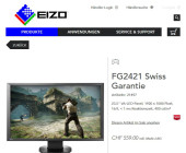 EIZO Schweiz mit neuer Website und Online-Shop