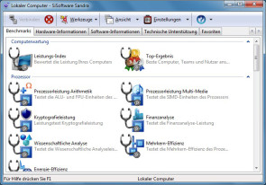 Sisoft Sandra analysiert Ihren PC