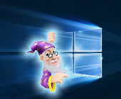 Zauberer mit Windows-10-Logo